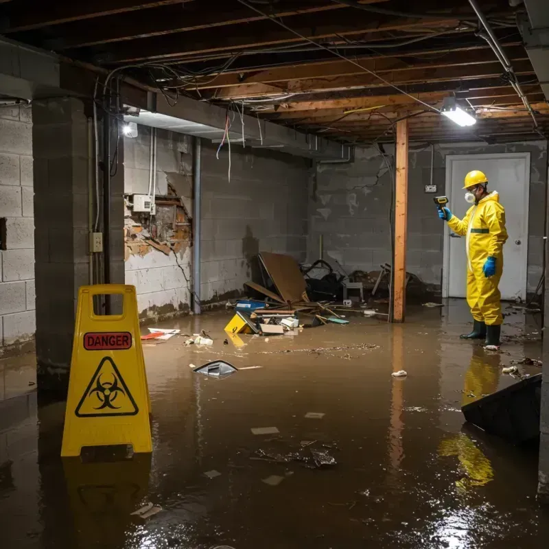 Flooded Basement Electrical Hazard in Taylorsville, MS Property